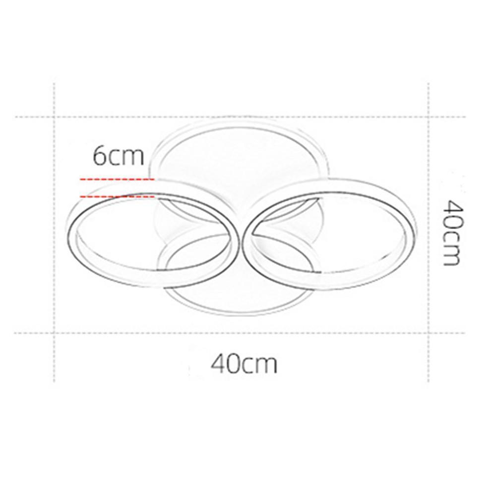 Modern 4 Ring LED Ceiling Light Geometrical Flush Mount Fixture for Living Room Bedroom