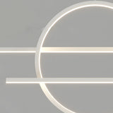 Modern 40 Inch Dimmable Ring Linear LED Island Chandelier Nordic Style Dining Room Pendant Light