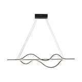 Modern 40 Inch Wave LED Pendant Light Dimmable Chandelier for Kitchen Island and Dining Room