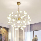 Modern 45 Light LED Branching Glass Globe Chandelier Sputnik Cluster Pendant Ceiling Fixture
