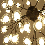 Modern 45 Light LED Branching Glass Globe Chandelier Sputnik Cluster Pendant Ceiling Fixture