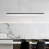Modern 47 Inch Black Linear LED Pendant Light Dimmable Kitchen Island Lighting