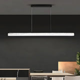 Modern 47 Inch Black Linear LED Pendant Light Dimmable Kitchen Island Lighting