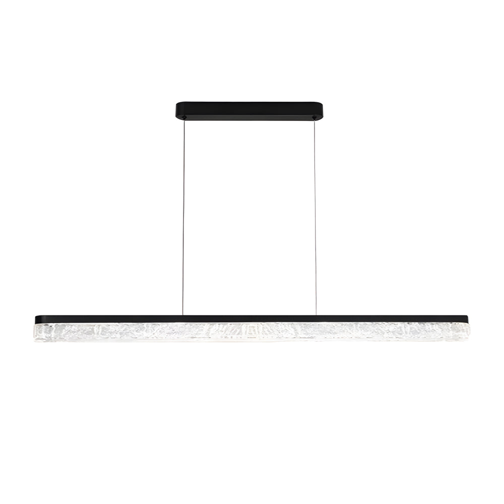 Modern 47 Inch Black Linear LED Pendant Light Dimmable Kitchen Island Lighting