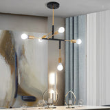 Modern 5 Light LED Branch Chandelier Electroplated Iron Ceiling Lamp for Living Room and Dining Room