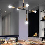 Modern 5 Light LED Branch Chandelier Electroplated Iron Ceiling Lamp for Living Room and Dining Room