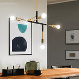 Modern 5 Light LED Branch Chandelier Electroplated Iron Ceiling Lamp for Living Room and Dining Room