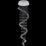 Modern 5 Tier Spiral Crystal Chandelier Metal LED Ceiling Light Fixture for Living Room
