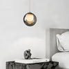 Modern 6.3 Inch Smoke Gray Globe Glass Bubble Pendant Light with LED 3 Step Dimming and Adjustable Cord