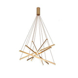 Modern 6 Light LED Cluster Pendant Chandelier with Multiple Sticks Design for Dining Room