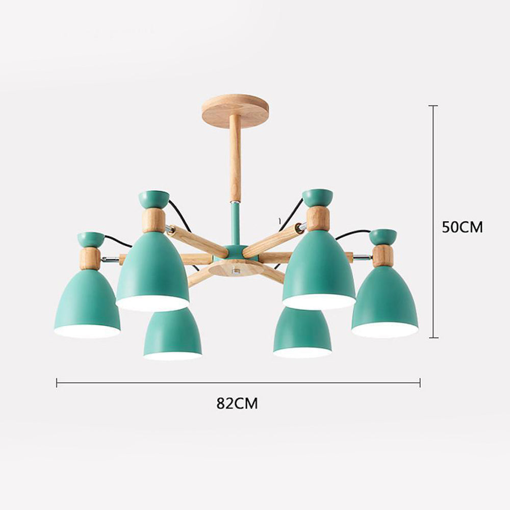 Modern 6 Light Nordic LED Pendant Chandelier for Dining Room and Living Room Decor