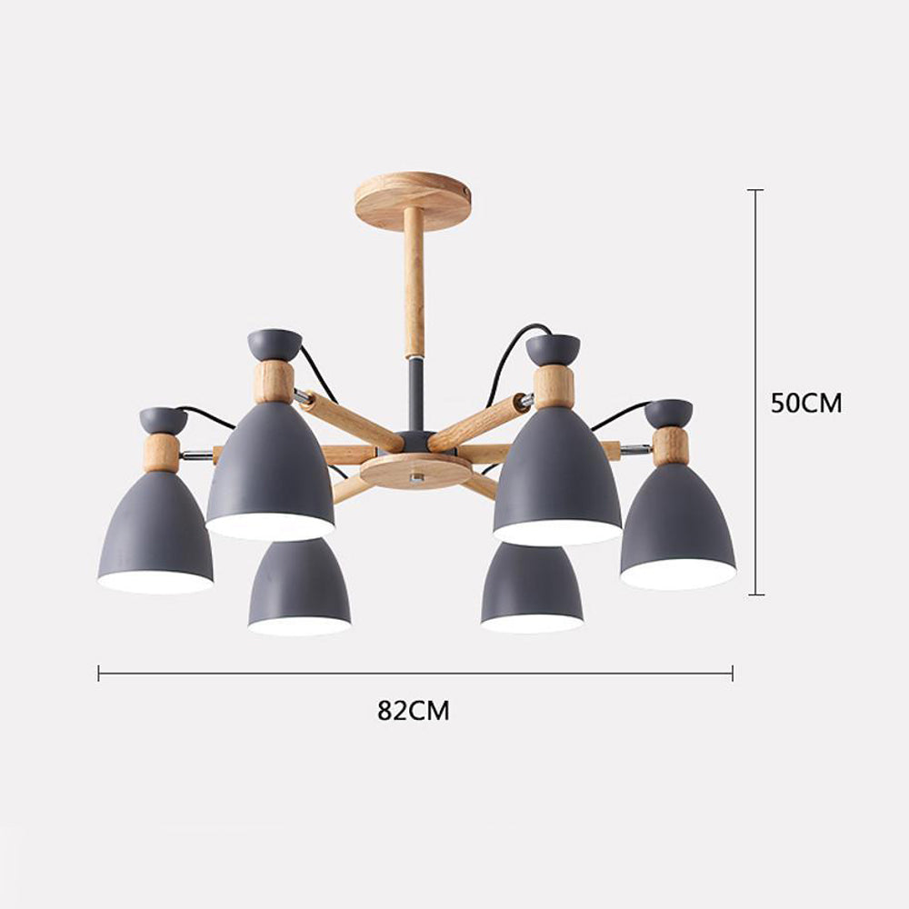 Modern 6 Light Nordic LED Pendant Chandelier for Dining Room and Living Room Decor