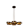 Modern 6 Light Petal Shaped LED Chandelier Pendant Light Flower Design Metal Hanging Lamp