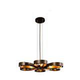 Modern 6 Light Petal Shaped LED Chandelier Pendant Light Flower Design Metal Hanging Lamp