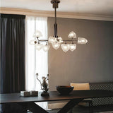 Modern 7 Light Mini Sputnik Chandelier with Glass Shades for Elegant Living Room Lighting