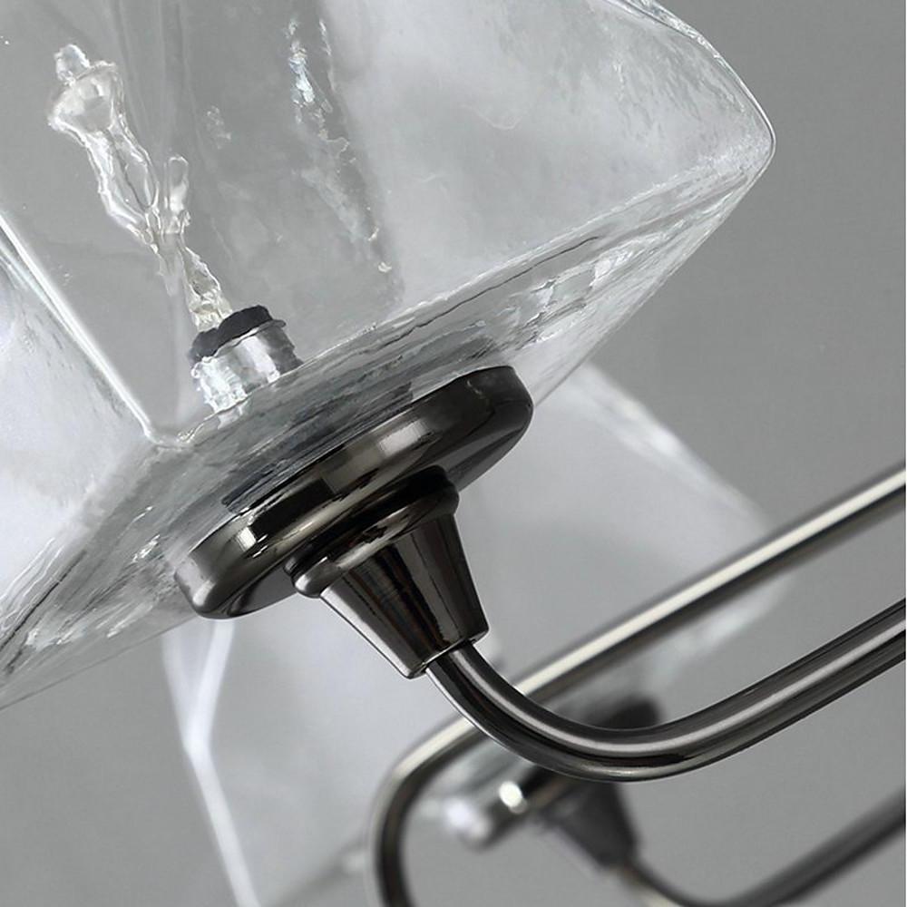 Modern 7 Light Mini Sputnik Chandelier with Glass Shades for Elegant Living Room Lighting
