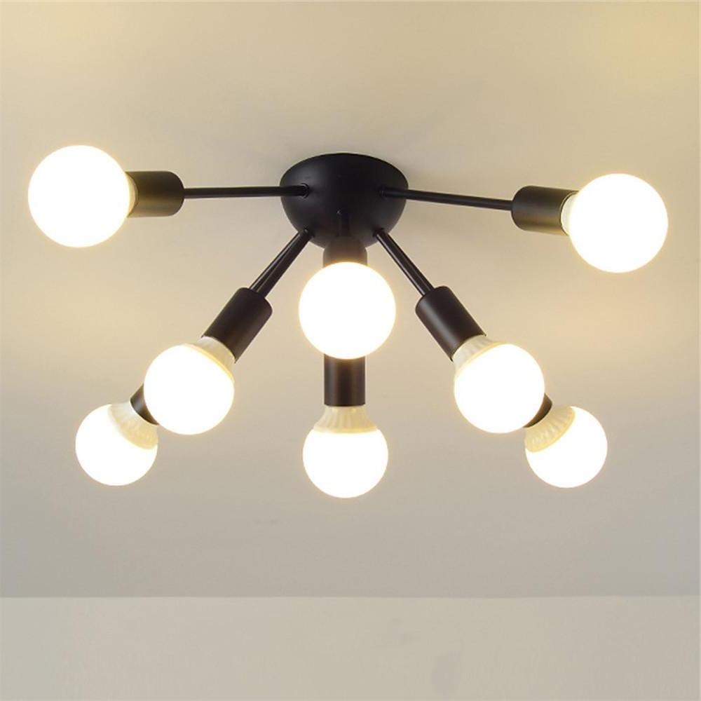 Modern 8 Light Gold Cluster Flush Mount Ceiling Light for Living Room Bedroom