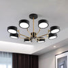 Modern 8 Light LED Sputnik Chandelier with Adjustable Color Temperature for Bedroom and Kids Room