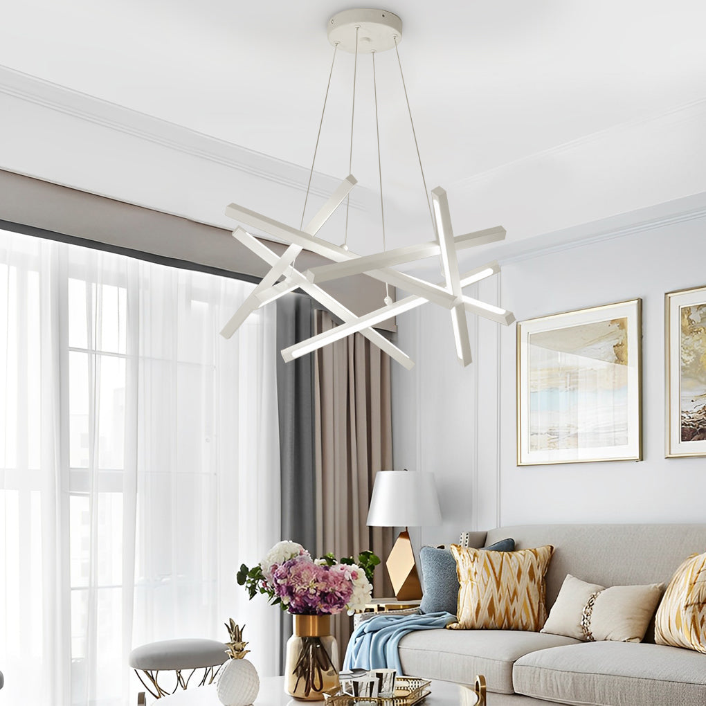 Modern 8 Light LED Sputnik Pendant Lamp Nordic Style Chandelier for Kitchen Island Dining Room and Bedroom