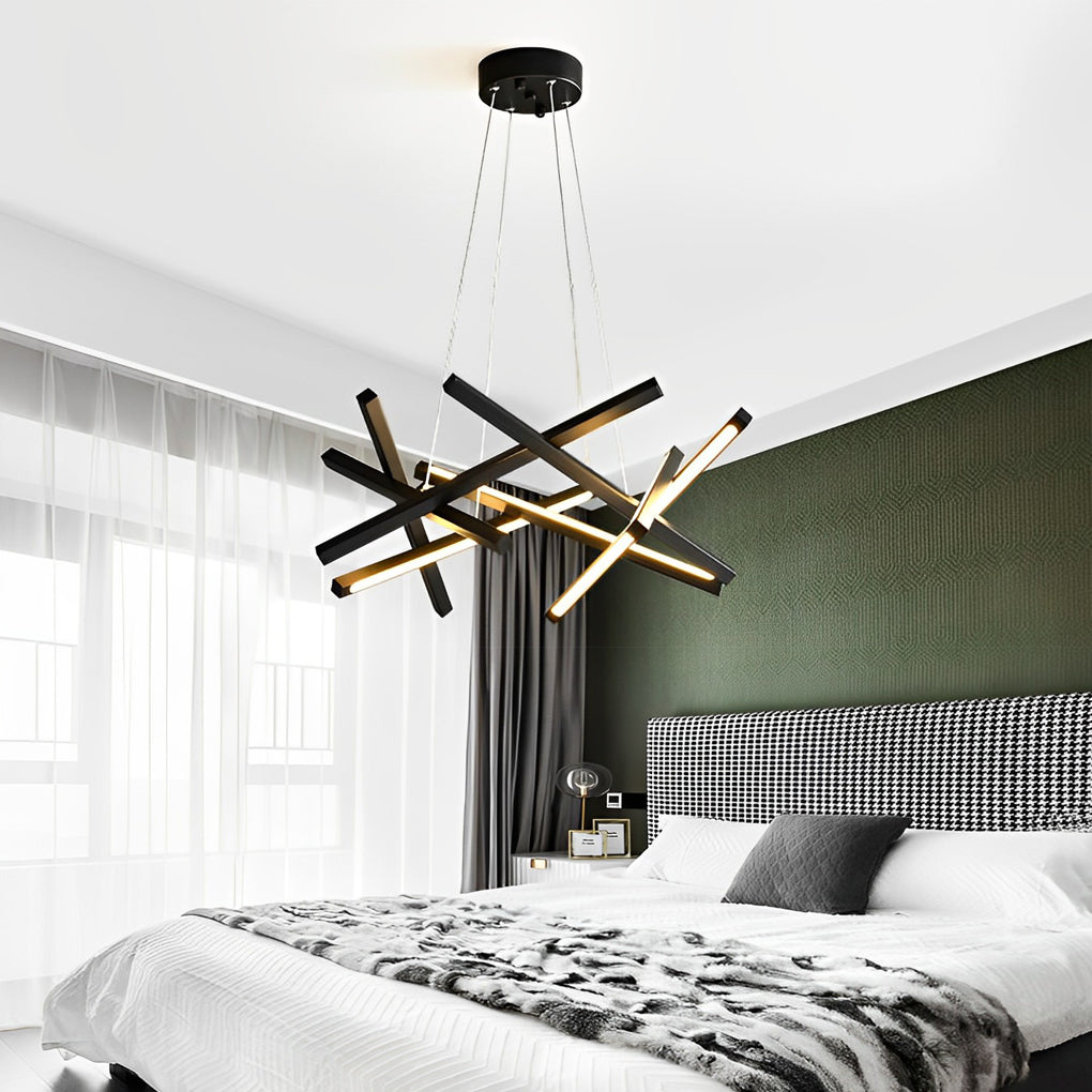 Modern 8 Light LED Sputnik Pendant Lamp Nordic Style Chandelier for Kitchen Island Dining Room and Bedroom