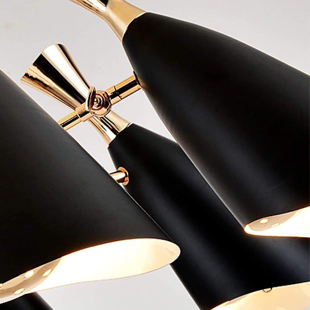Modern 8 Light Nordic LED Chandelier Electroplated Metal Ceiling Fixture for Dining Room