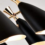Modern 8 Light Nordic LED Chandelier Electroplated Metal Ceiling Fixture for Dining Room
