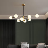 Modern 8 Light Sputnik Globe Cluster Geometric Pendant Chandelier for Living Room