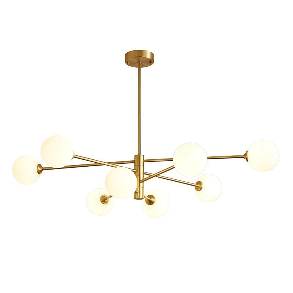 Modern 8 Light Sputnik Globe Cluster Geometric Pendant Chandelier for Living Room