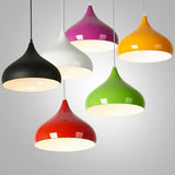 Modern 9 Inch Metal Dome Pendant Light Colorful Bowl Shaped Hanging Lamp for Kitchen and Dining Room