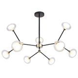Modern 9 Light Glass Sputnik Chandelier Nordic LED Hanging Ceiling Light Fixture for Living Room and Dining Room