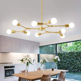 Modern 9 Light Sputnik Chandelier Contemporary LED Hanging Ceiling Pendant Light