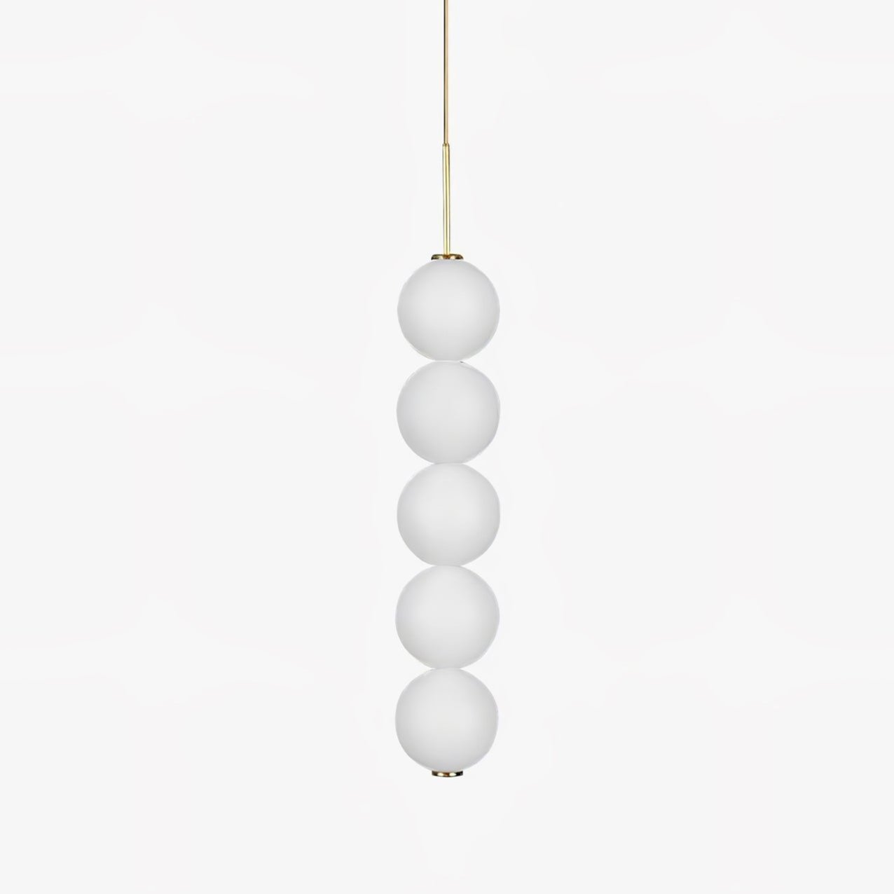 Modern Abacus Glass Globe Pendant Light Modular LED Vertical Hanging Lamp in Gold