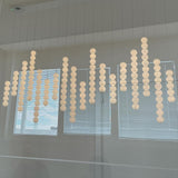 Modern Abacus Glass Globe Pendant Light Modular LED Vertical Hanging Lamp in Gold