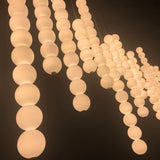 Modern Abacus Glass Globe Pendant Light Modular LED Vertical Hanging Lamp in Gold
