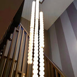 Modern Abacus Glass Globe Pendant Light Modular LED Vertical Hanging Lamp in Gold