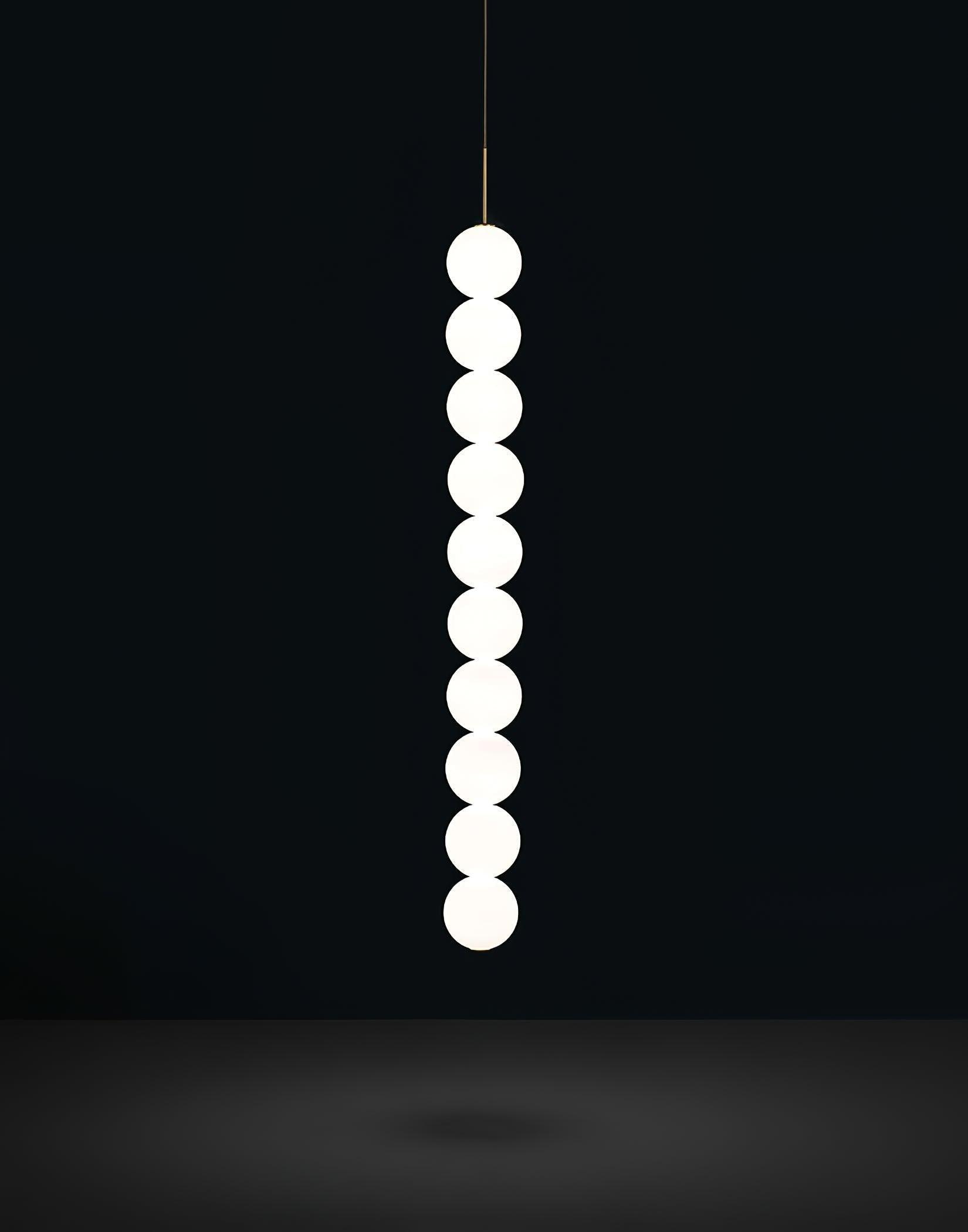 Modern Abacus Glass Globe Pendant Light Modular LED Vertical Hanging Lamp in Gold