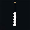 Modern Abacus Glass Globe Pendant Light Modular LED Vertical Hanging Lamp in Gold