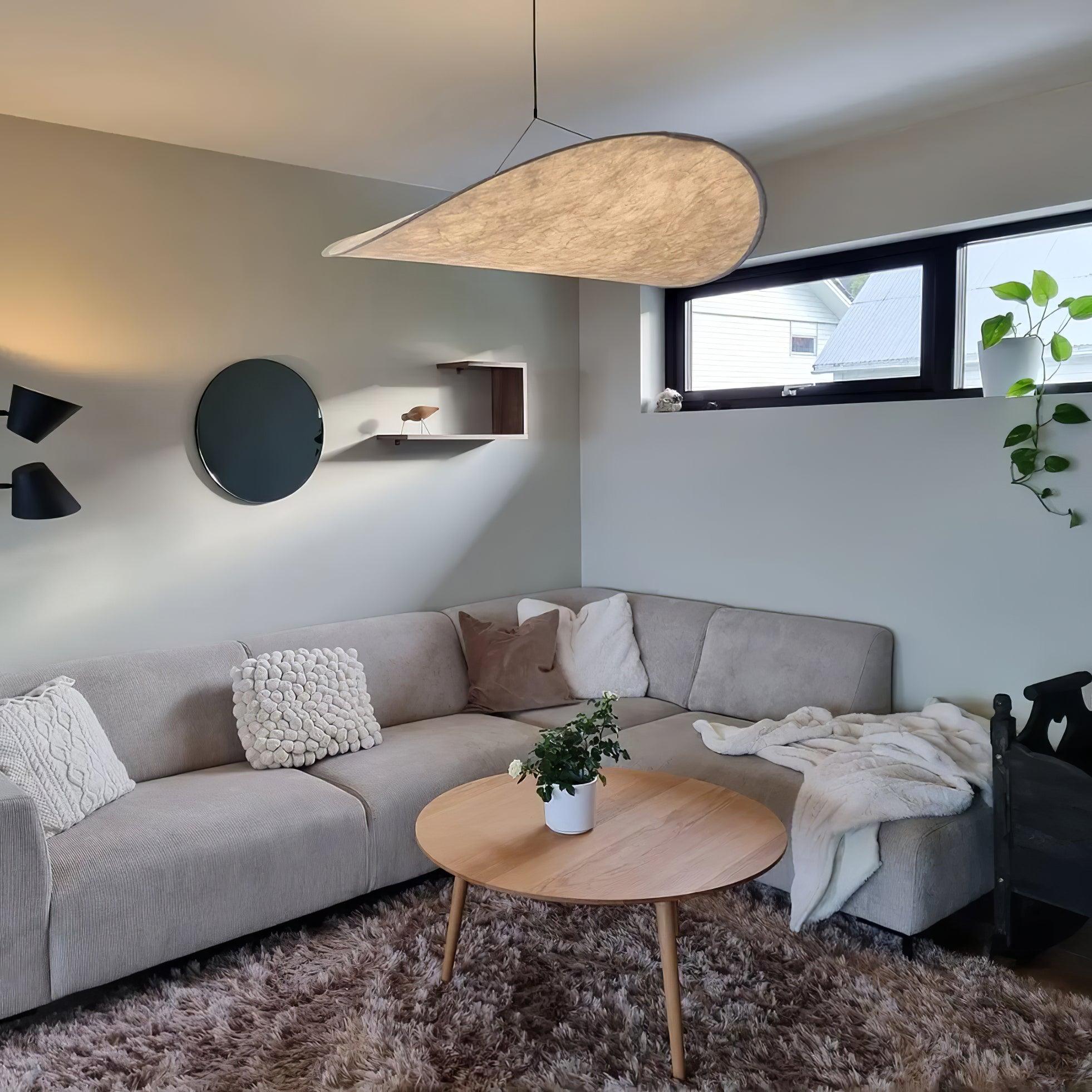 Modern Abstract Cloud Tyvek Pendant Light Sustainable LED Hanging Ceiling Luminaire