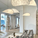 Modern Abstract Cloud Tyvek Pendant Light Sustainable LED Hanging Ceiling Luminaire