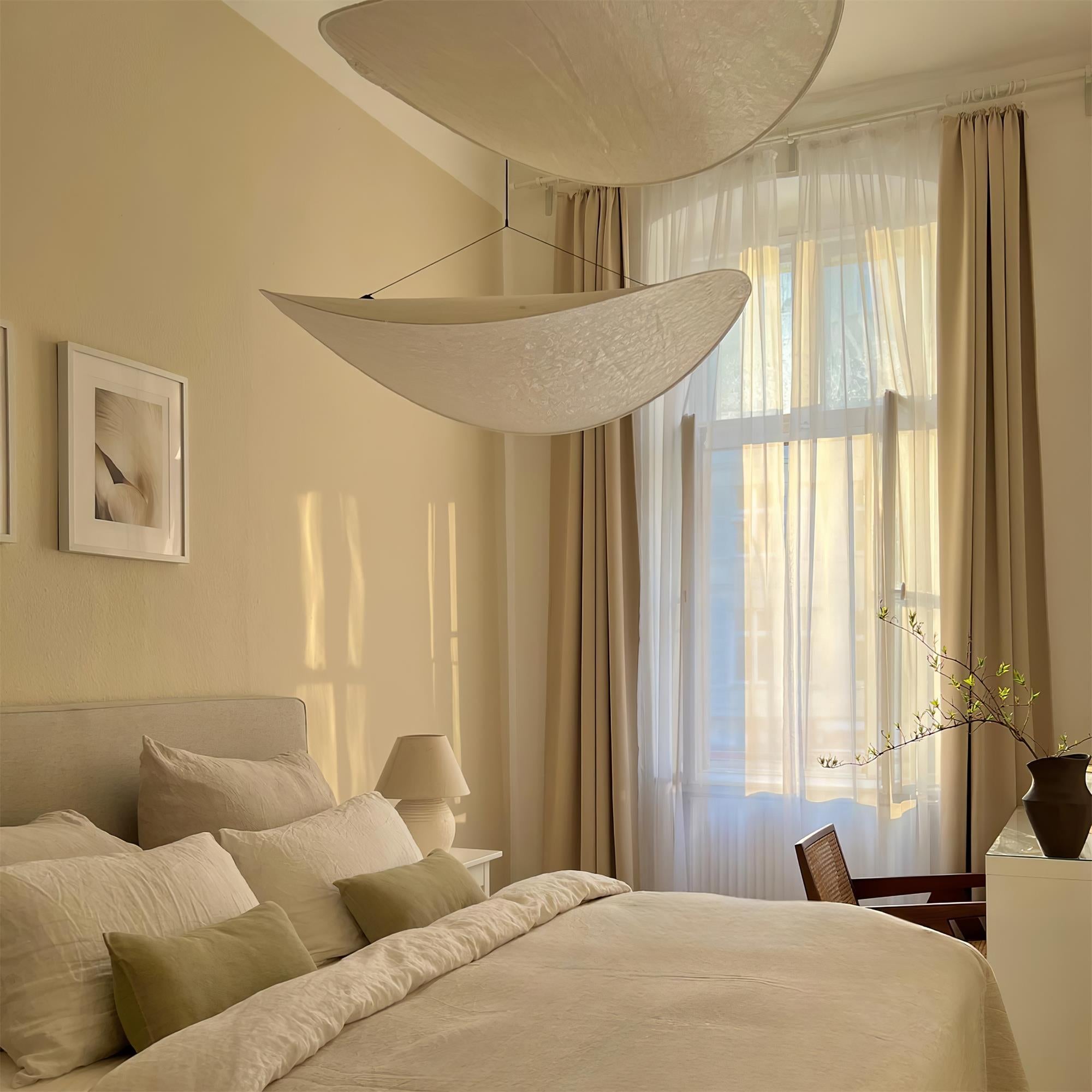 Modern Abstract Cloud Tyvek Pendant Light Sustainable LED Hanging Ceiling Luminaire