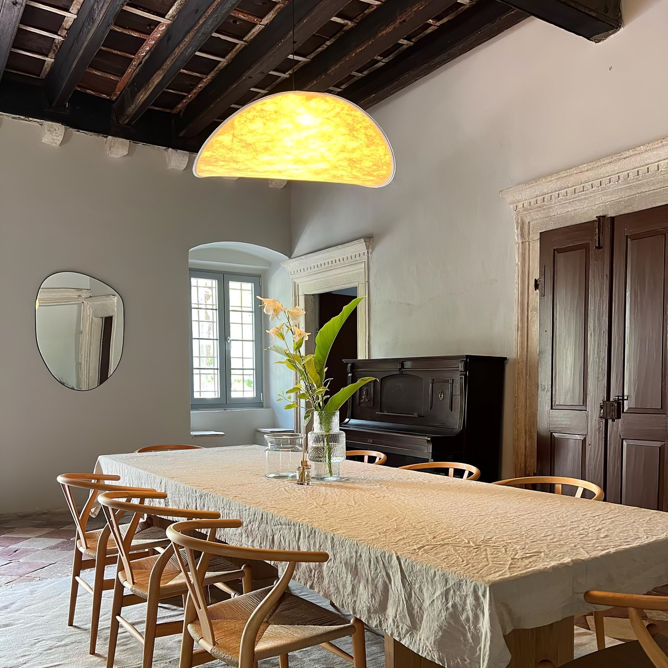 Modern Abstract Cloud Tyvek Pendant Light Sustainable LED Hanging Ceiling Luminaire