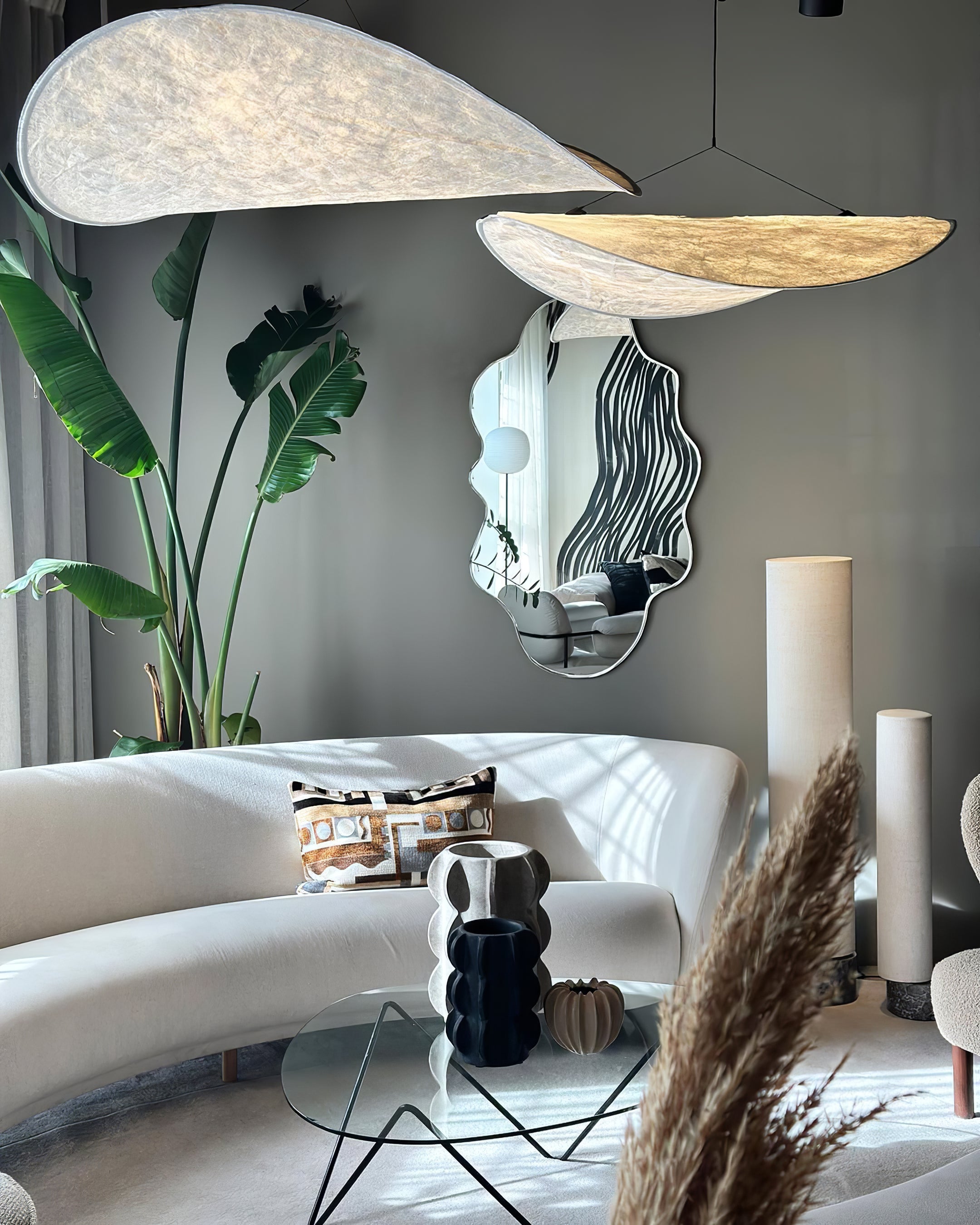 Modern Abstract Cloud Tyvek Pendant Light Sustainable LED Hanging Ceiling Luminaire