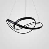 Modern Abstract Wave LED Pendant Light Dimmable Chandelier for Dining Room and Living Room