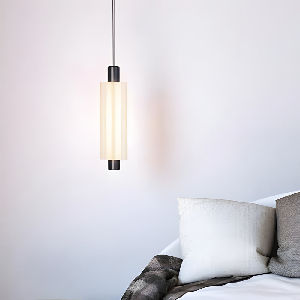 Modern Acrylic Cylinder Pendant Lights 1 2 3 Heads Hanging Ceiling Lamp in Gold or Black