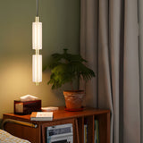 Modern Acrylic Cylinder Pendant Lights 1 2 3 Heads Hanging Ceiling Lamp in Gold or Black