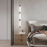Modern Acrylic Cylinder Pendant Lights 1 2 3 Heads Hanging Ceiling Lamp in Gold or Black