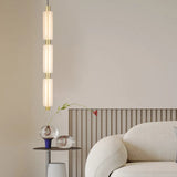 Modern Acrylic Cylinder Pendant Lights 1 2 3 Heads Hanging Ceiling Lamp in Gold or Black