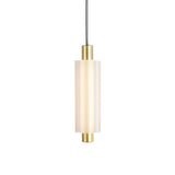 Modern Acrylic Cylinder Pendant Lights 1 2 3 Heads Hanging Ceiling Lamp in Gold or Black