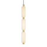 Modern Acrylic Cylinder Pendant Lights 1 2 3 Heads Hanging Ceiling Lamp in Gold or Black