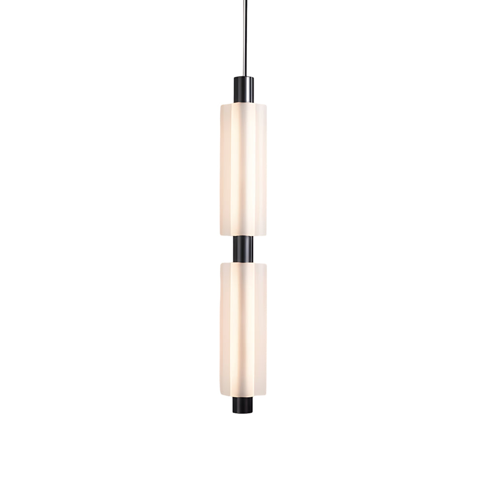 Modern Acrylic Cylinder Pendant Lights 1 2 3 Heads Hanging Ceiling Lamp in Gold or Black